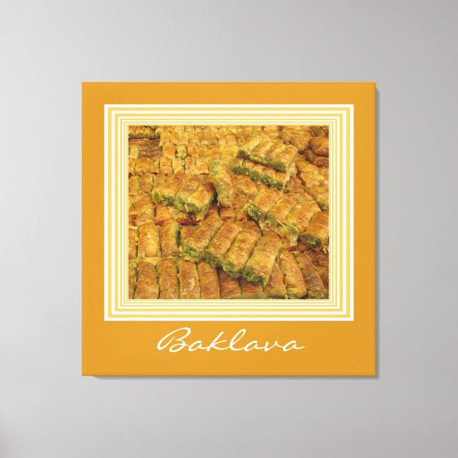 Baklava Wrapped Canvas Print (Front)