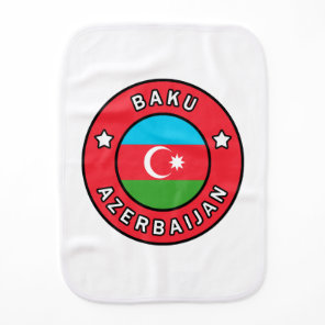 Baku Azerbaijan Baby Burp Cloth
