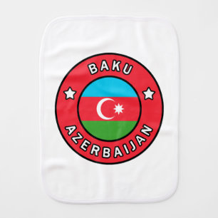 Baku Azerbaijan Baby Burp Cloth