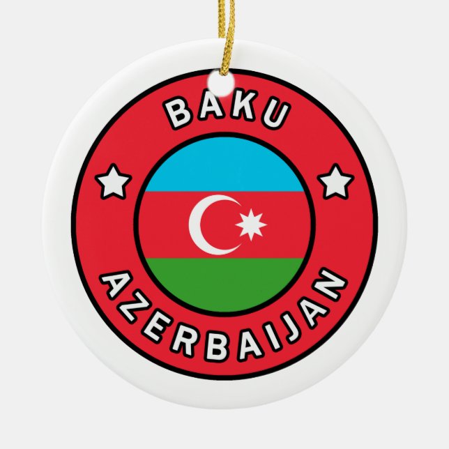Baku Azerbaijan Ceramic Ornament (Front)
