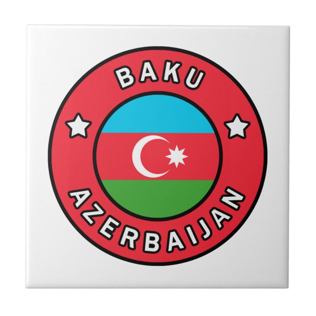 Baku Azerbaijan Ceramic Tile (Front)