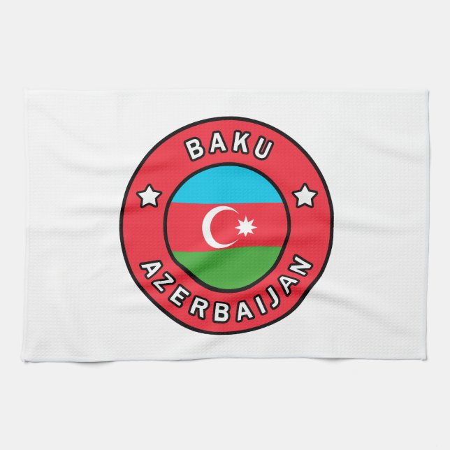 Baku Azerbaijan Kitchen Towel (Horizontal)