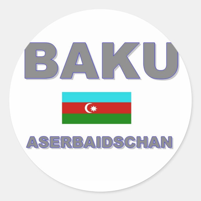 Baku Classic Round Sticker (Front)