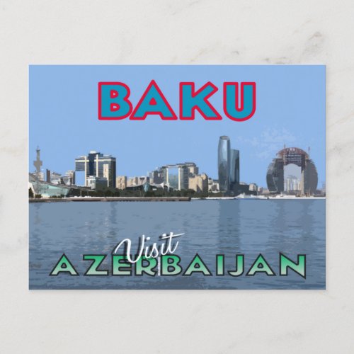 Baku Visit Azerbaijan Postcard