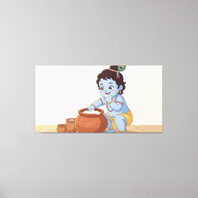 Bal Krishna Canvas Print (Front)