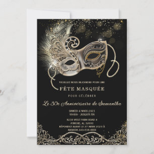 Bal Masquerade élégant Invitation