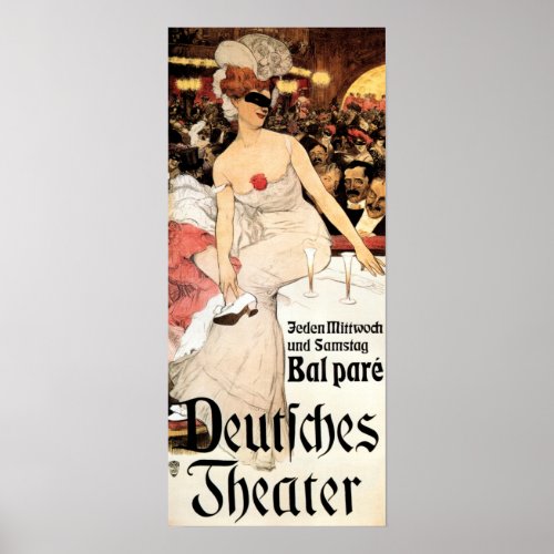 BAL PARE Deutsches Theater Restaurant Adolf Munzer Poster