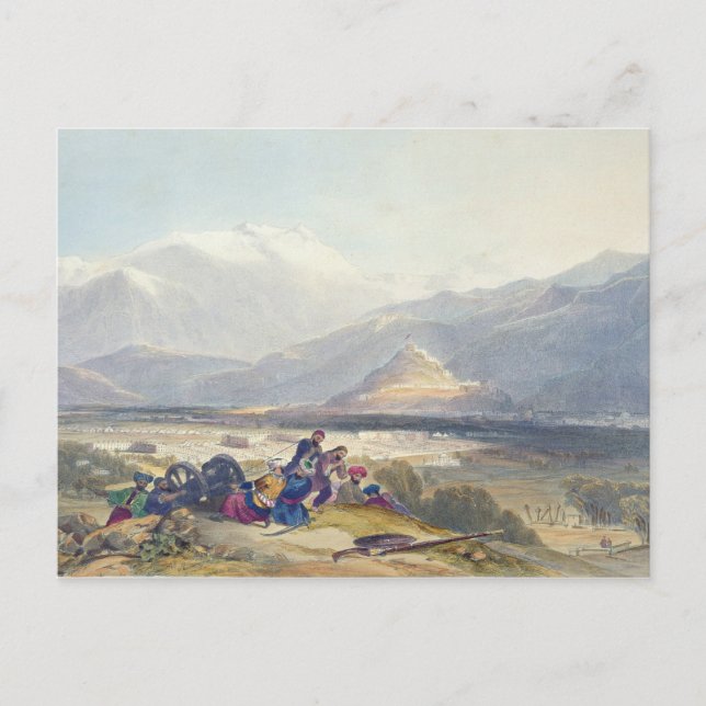 Bala Hissar and City of Kabul with the British Can Postcard (Front)