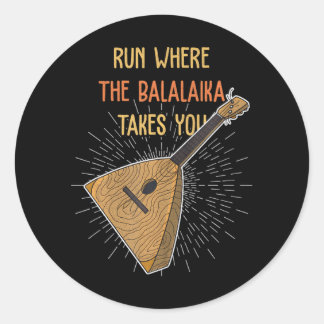 Balalaika Balalaika player Musical instrument Classic Round Sticker