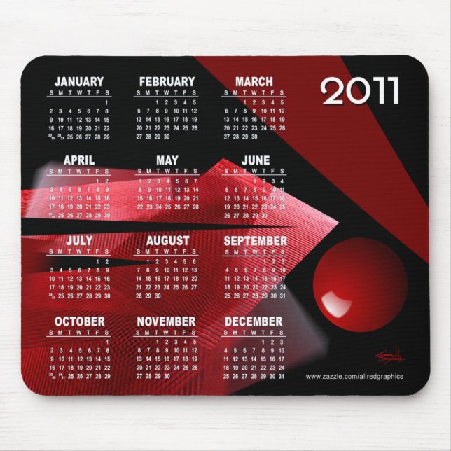 Balance Abstract 2011 Calendar Mouse Pad (Front)