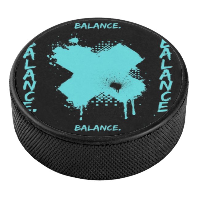 Balance Abstract Hockey Puck - Cool Cyberpunk  (3/4)