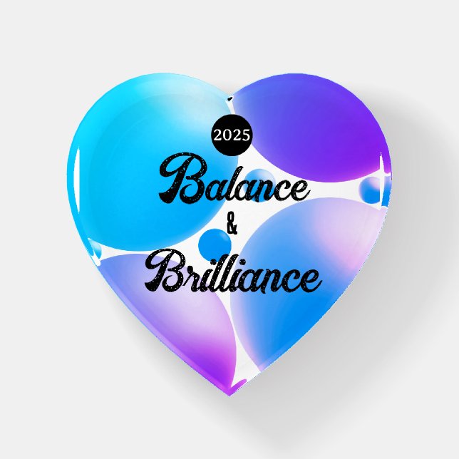 BALANCE and BRILLIANCE Spiral Notebook Paperweight (Front)