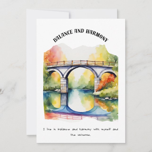 BALANCE AND HARMONY    HOLIDAY CARD (Front)