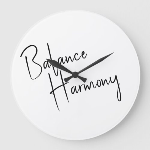 Balance and harmony  large clock