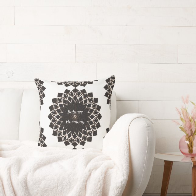 Balance and Harmony mandala Throw Pillow (Couch)