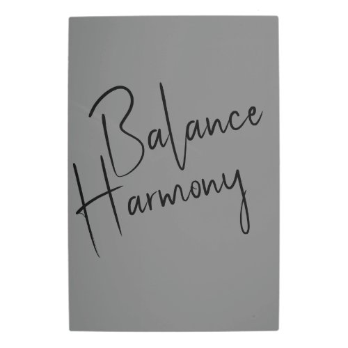 Balance and harmony metal print