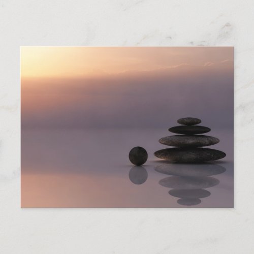 Balance and Meditation Cairn Postcard