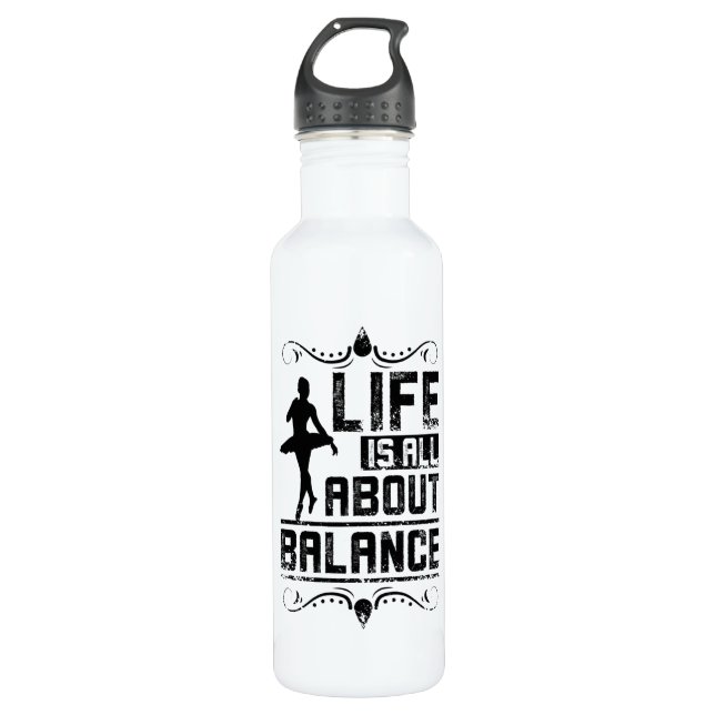 Balance Ballet Stainless Steel Water Bottle (Front)