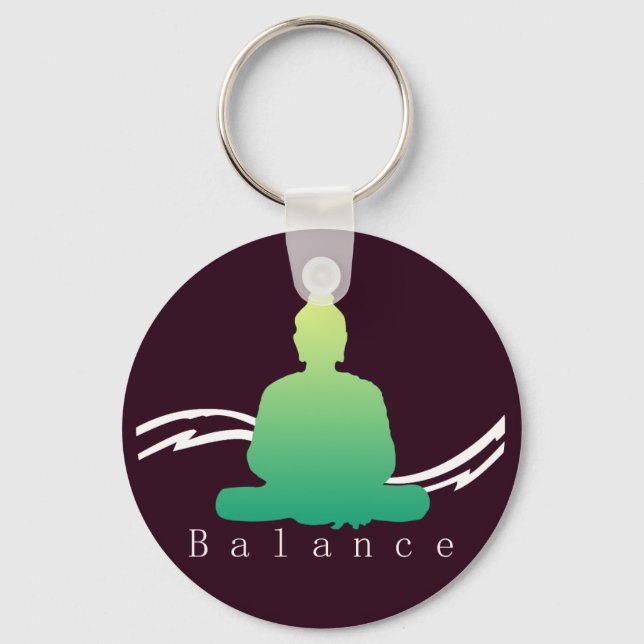 "Balance" Beautiful Buddha. Keychain (Front)