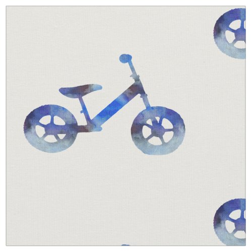 Balance Bike Watercolor Art Fabric