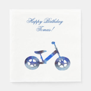 Balance Bike Watercolor Art Napkins