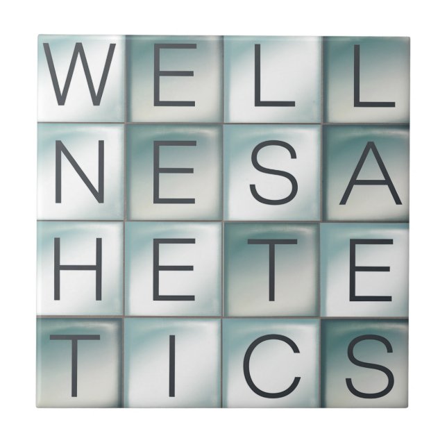 "Balance & Bliss" (Text-Based) Ceramic Tile (Front)