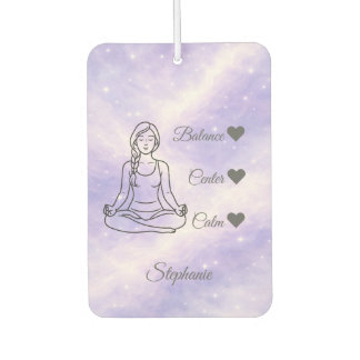 Balance Center Calm Wellness Custom Name Air Freshener