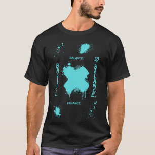 Balance, Cyan Black Simple Pop Culture  T-Shirt