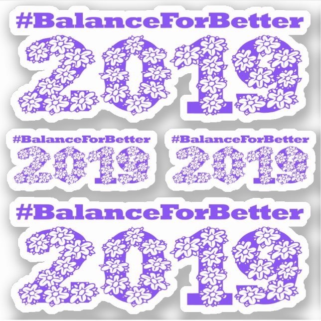Balance for Better International Women's Day 2019 Sticker (Front)