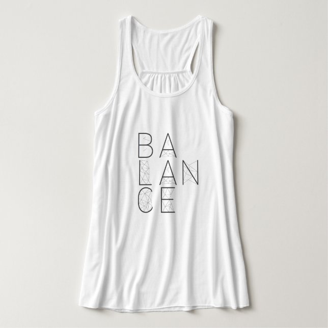 Balance Geometric Typography | Tank Top (Design Front)