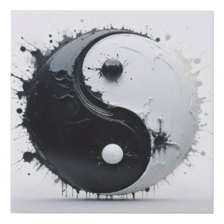 Balance in Motion – Abstract Yin Yang Art Faux Canvas Print