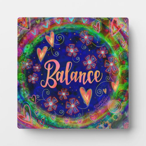 Balance Inspiring Pretty Floral Inspirivity Easel Plaque
