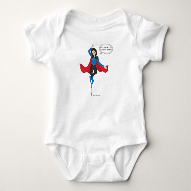 'Balance is everything' Cartoon t-shirt (Front)