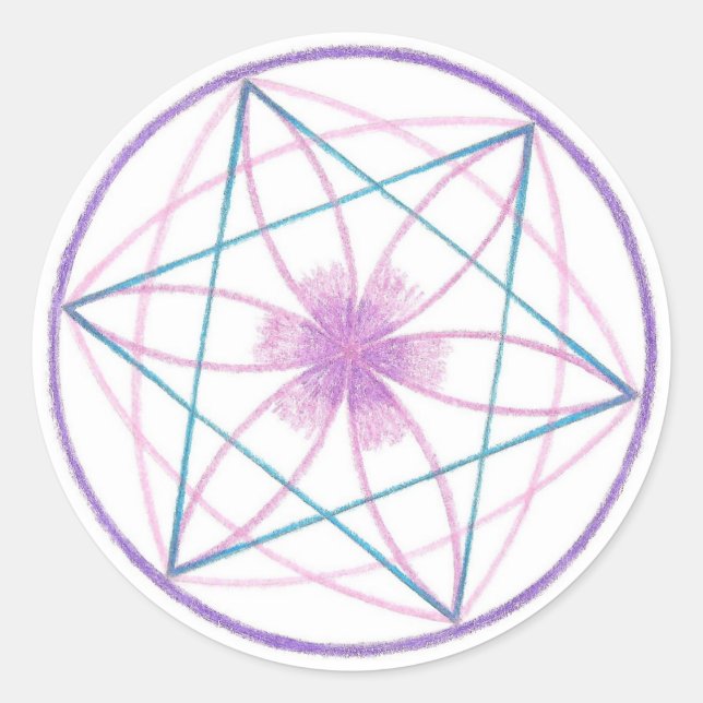 Balance Mandala Classic Round Sticker (Front)