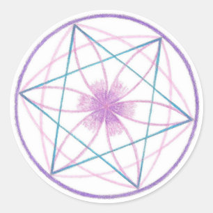 Balance Mandala Classic Round Sticker