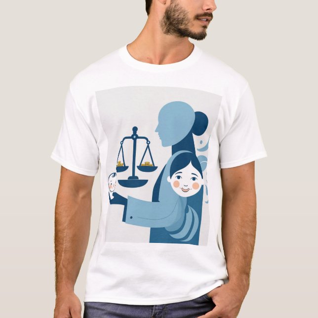 "Balance of Love and Responsibility – Motherhood A T-Shirt (Front)