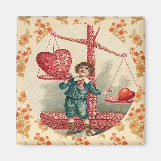 Balance of Love Vintage Artwork Custom Magnet (Front)