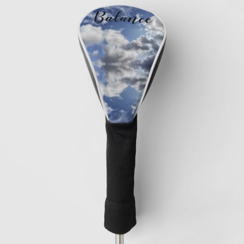 Balance reflections white clouds in Cornish sky Golf Head Cover