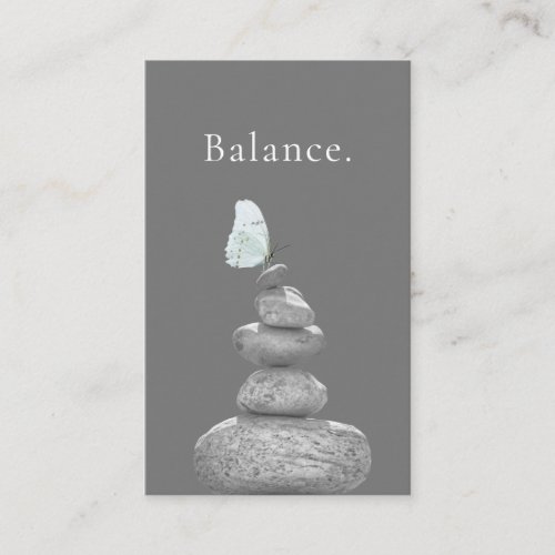 Balance Stones Life Coach Yoga instructor Health Business Card