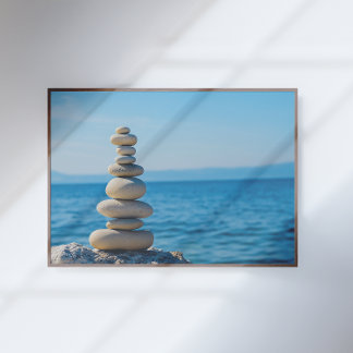 Balance Stones Zen Minimalist Wall Art