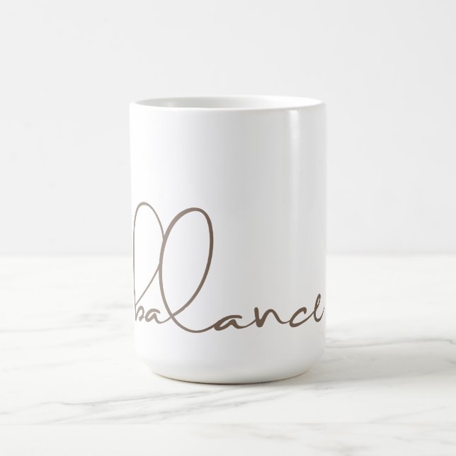 Balance, White, Yoga Cool, Modern Coffee Mug (Center)
