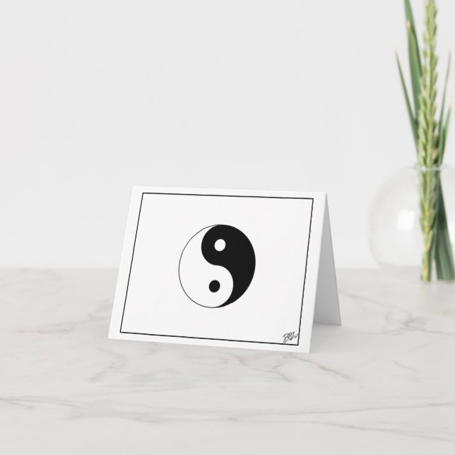 BALANCE - Yin and Yang Blank Thank You Card (Front)