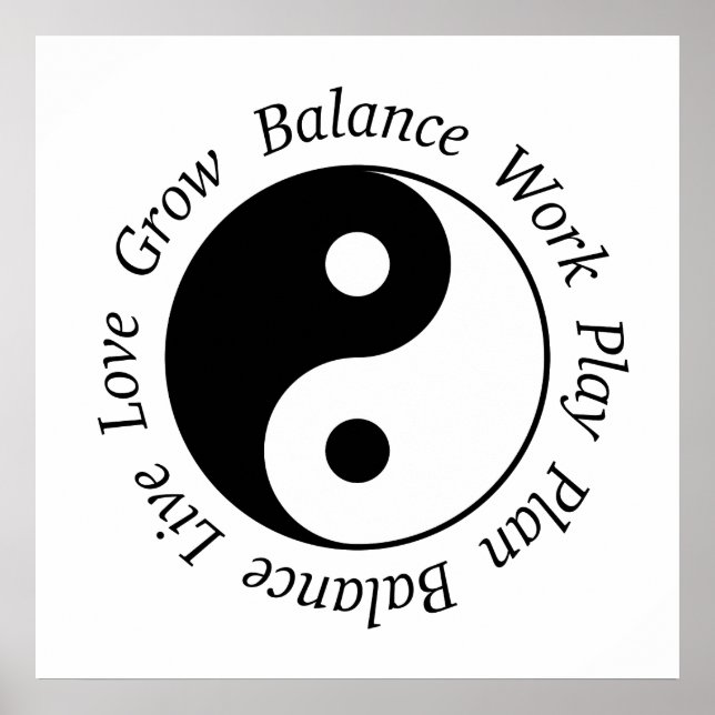 Balance Yin Yang Poster (Front)