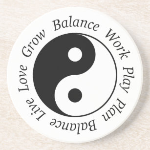 Balance Yin Yang Symbol Sandstone Coaster