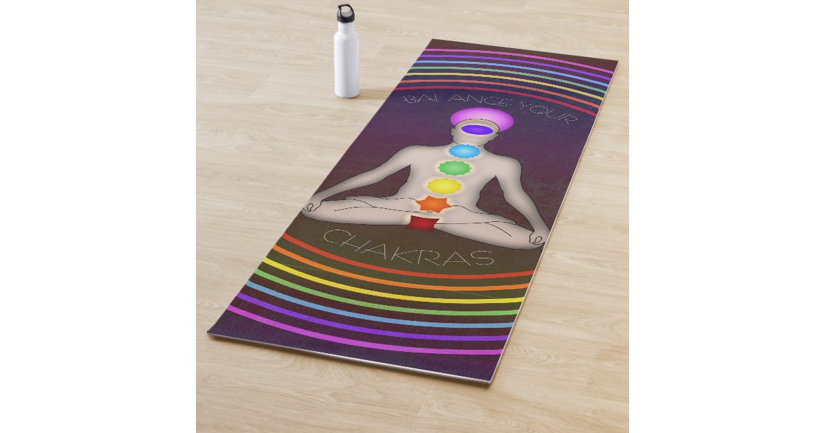 Seven Rainbow Chakras Mandalas Yoga Mat