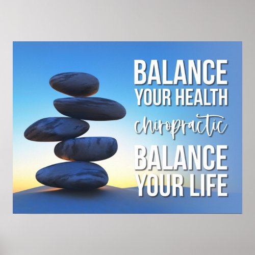 Balance Your Health  Life Inspiring Chiropractic Poster