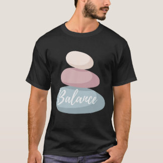 Balance Zen Stones Minimalist Design – Mindfulness T-Shirt