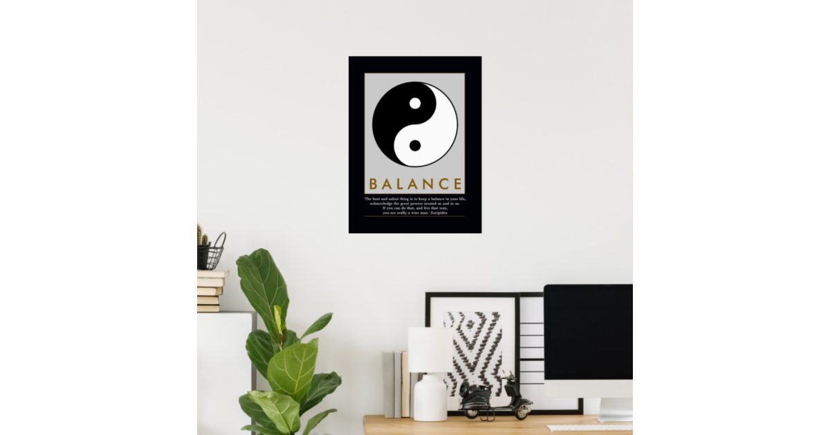 Yin & Yang In Balance Poster Print