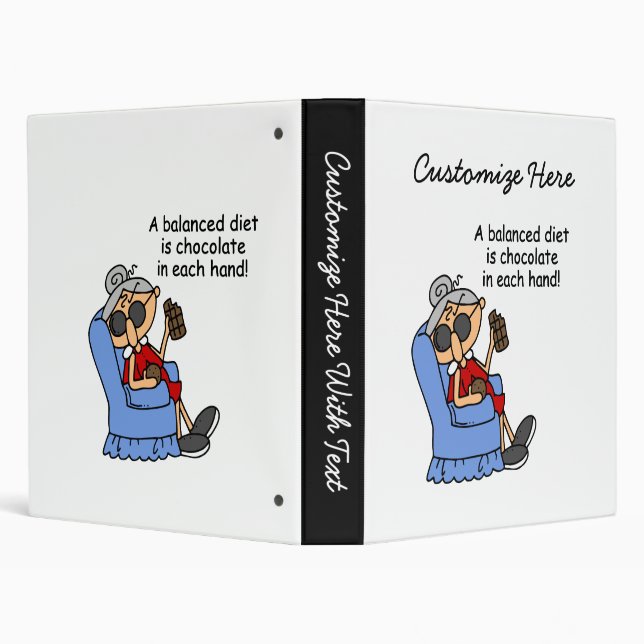 Balanced Chocolate Diet 3 Ring Binder (Background)