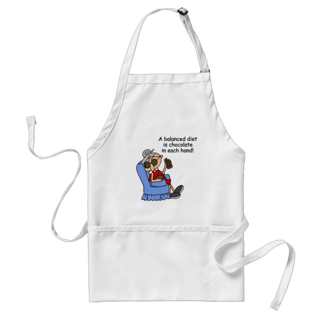 Balanced Chocolate Diet Adult Apron (Front)